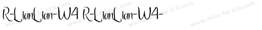 R-LianLian-W4 R-LianLian-W4字体转换